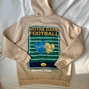 University of Notre Dame reworked Football field helmet hoodie